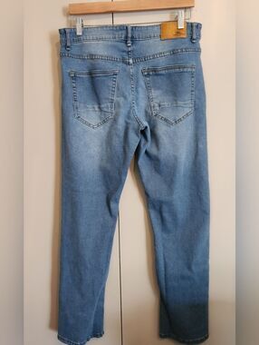 19 Smith & Mills Mens Light Blue Denim Jeans Straight leg Size 33x30